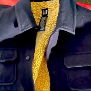 Gap Navy Blue Youth Extra Warm Size XXL Sherpa-Lined Unisex Coat
